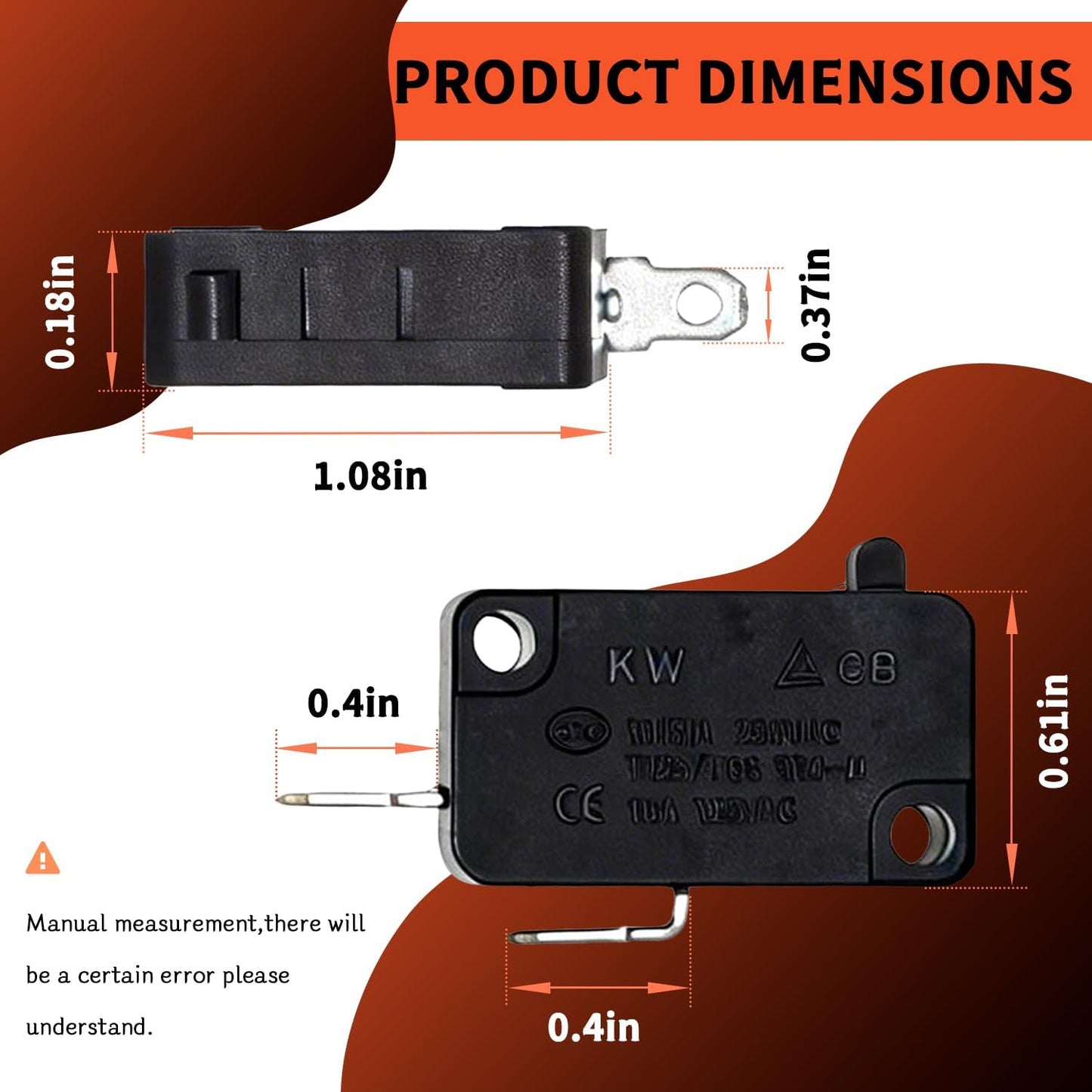 Interruptor puerta microondas para L-G G-E Sam-Sung paquete 1