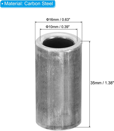 Espaciadores M10 acero al carbono 6 Pzas