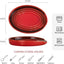 Soporte para cuchara cerámica rojo moderno de 6 pulgadas para encimera