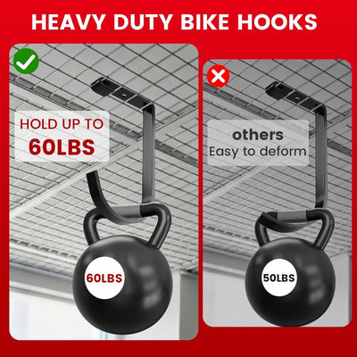 Ganchos bicicleta para soporte techo garaje pack 12