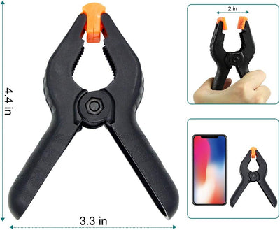16 Clips Resistentes y Soportes de Fondo para Foto y Video