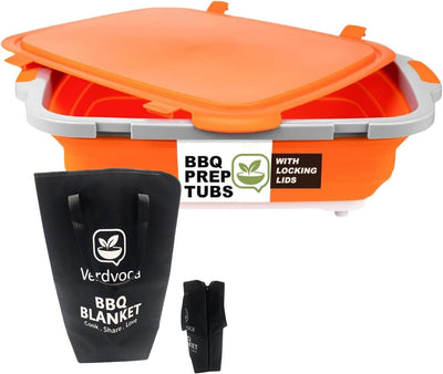 Tina plegable barbacoa 30L con manta carne 21pulg set 2