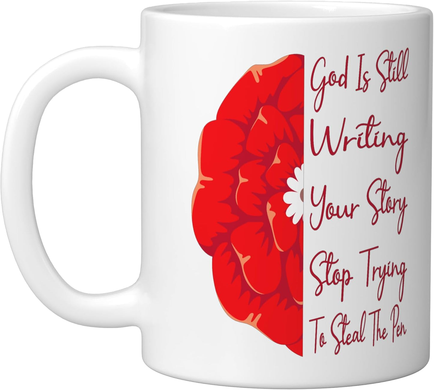 Taza Cerámica Blanca God Is Still Writing Your Story