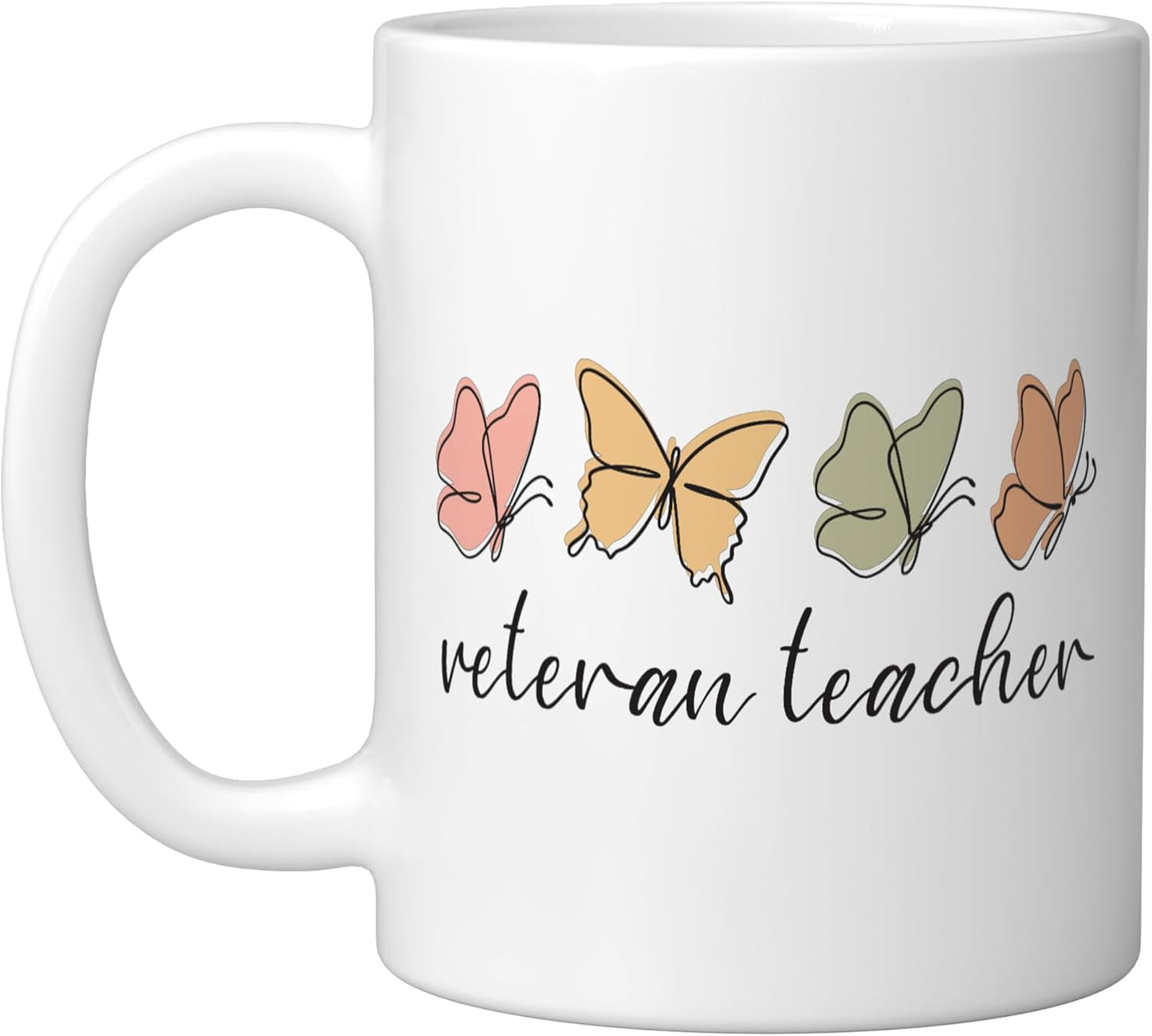 Taza Cerámica Mariposa para Mujer Docente