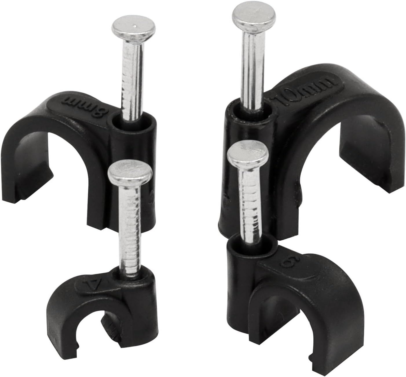 400 Clips Cable Pared Acero 0.157-0.394pulg