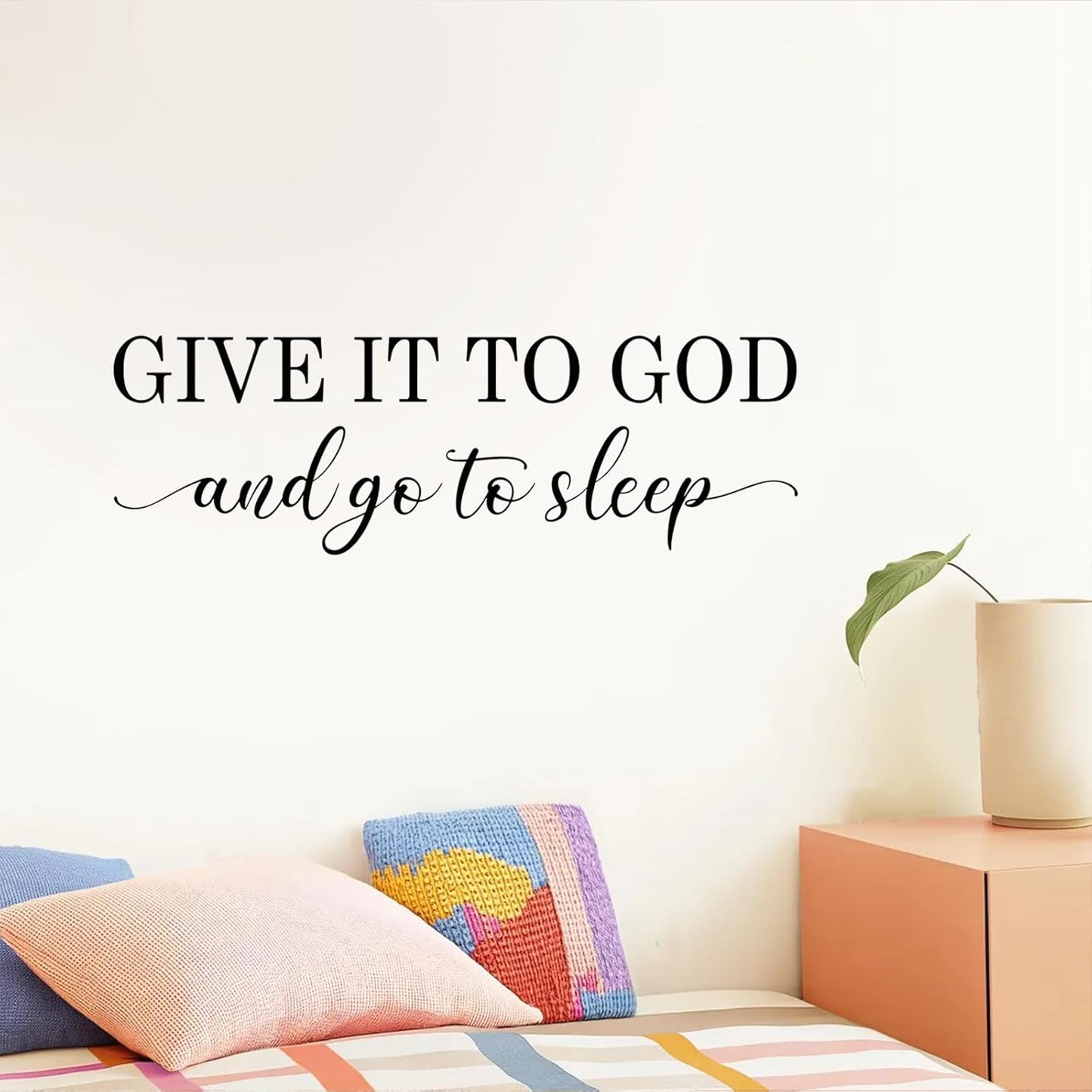 Adhesivo pared frase inspiradora para dormitorio