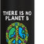 Botella agua acero inox con símbolo de paz flores Tierra