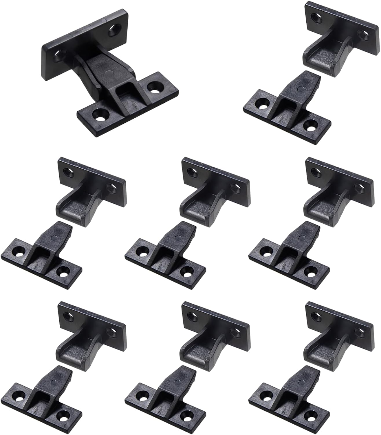 8 Pzas Soportes Plástico Montaje Rápido para Mueble Negro
