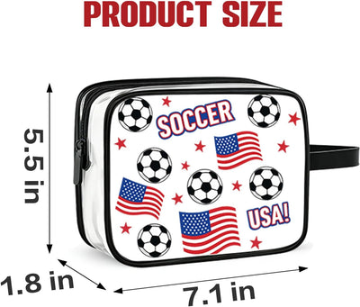 12 Bolsas PVC Transparente con Bandera EE.UU.