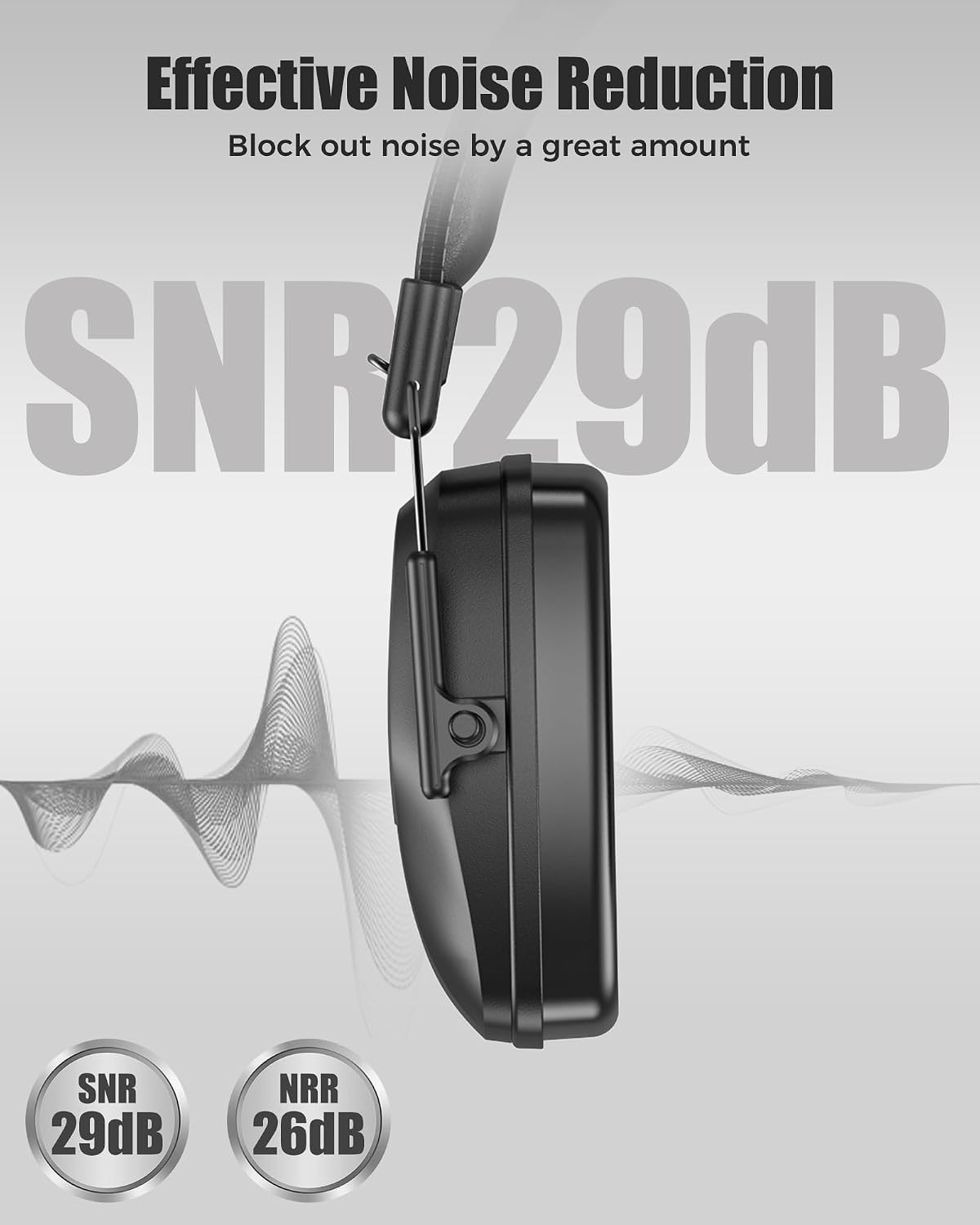 Protectores auditivos adultos SNR 29dB ajustables