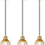 3 Lámparas colgantes tulipán cristal latón cocina dormitorio