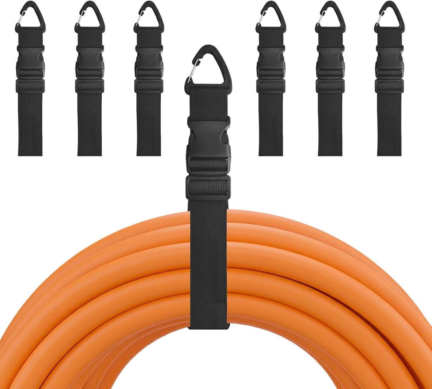 7 Organizadores Cables 17.72pulg Correas Ajustables 98lb
