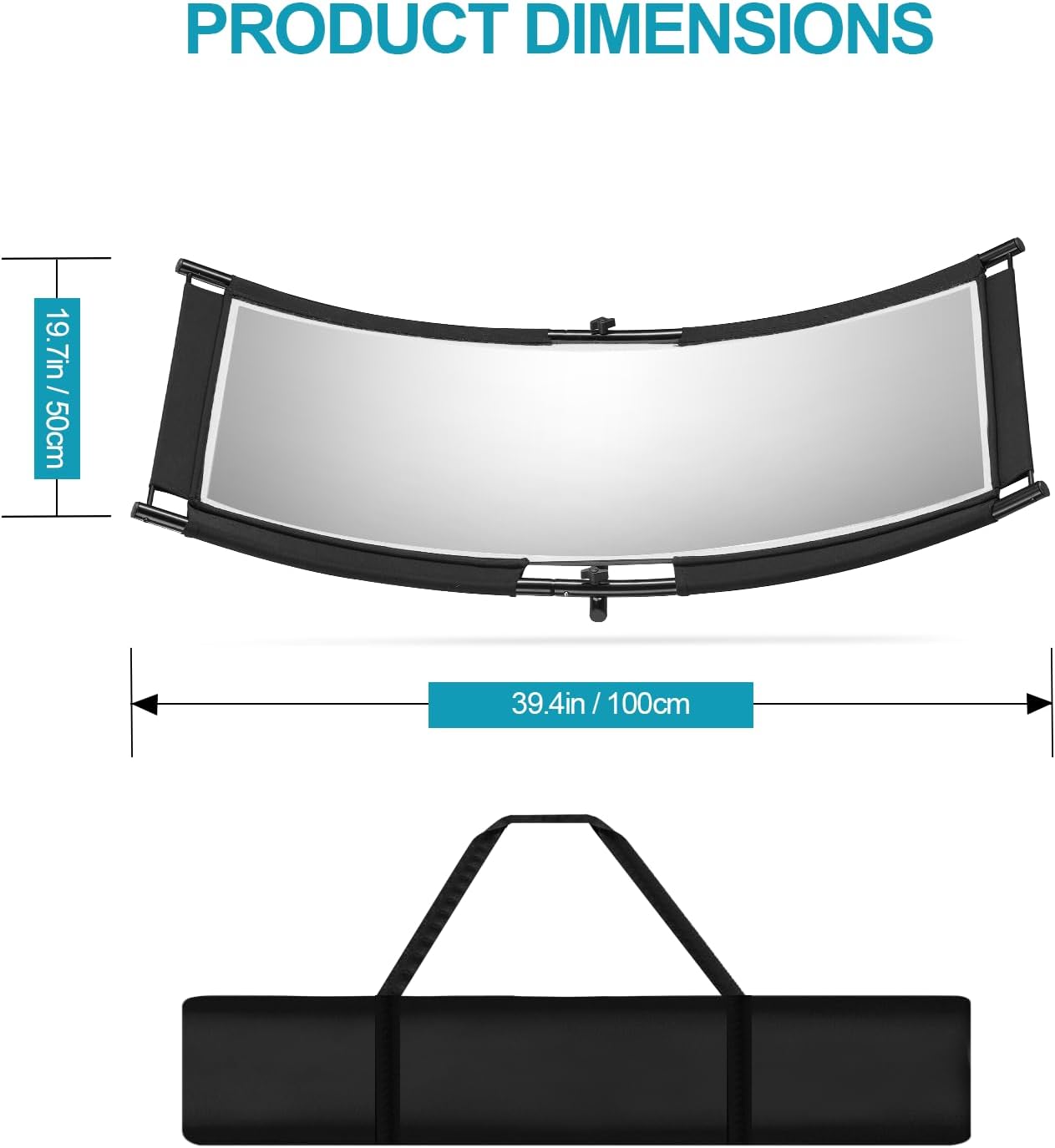 Difusor luz curvado 39x20pulg con bolsa transporte