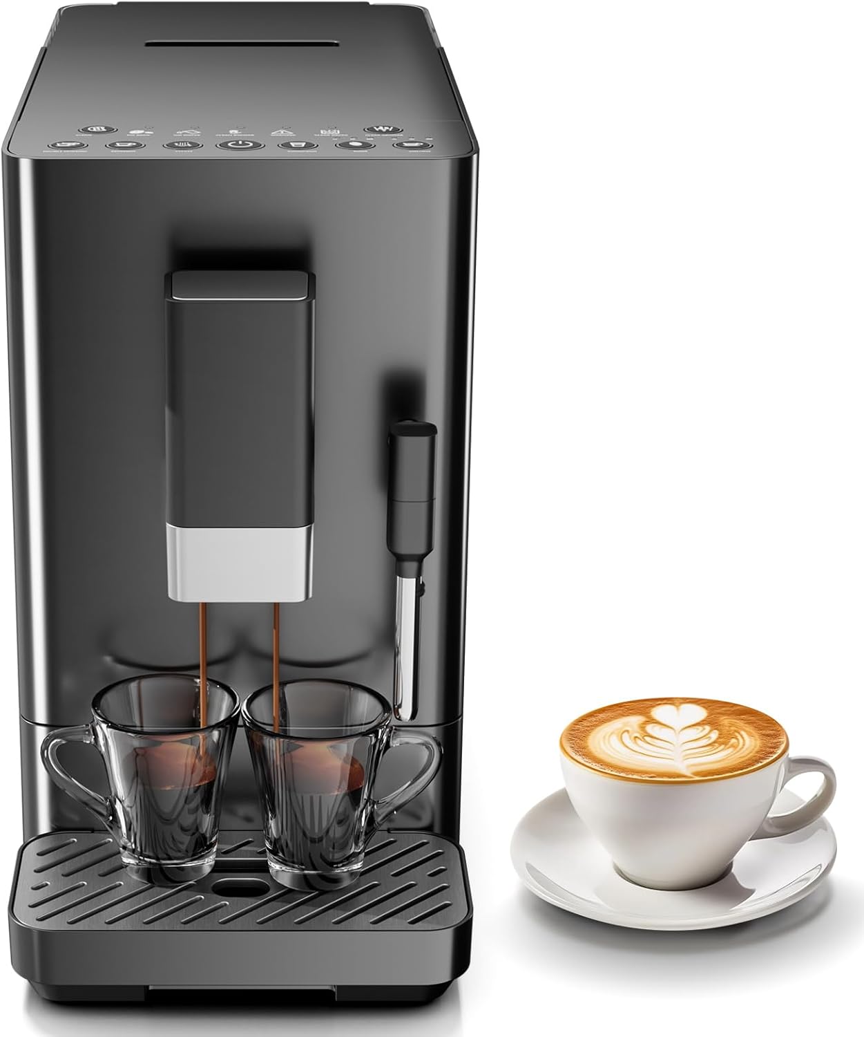 Máquina Espresso Automática 20 Bar Molinillo Espumador Leche