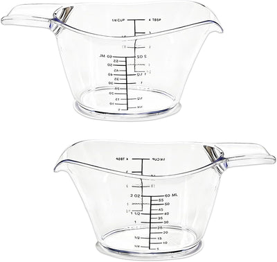 2 Pzas Tazas Medidoras 2oz Resina Transparente
