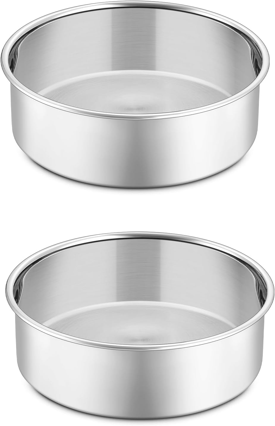 Juego de 2 moldes redondos de acero inoxidable para tartas de 5 pulgadas