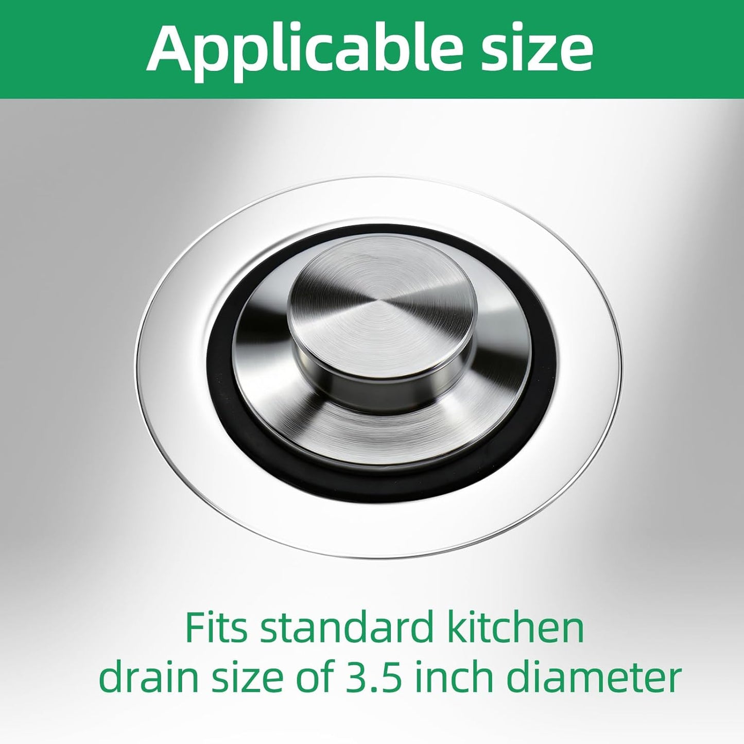 Tapón de lavabo acero inox para desagüe 3.5pulg