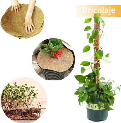 Forro coco natural 16x120pulg para macetas y jardín