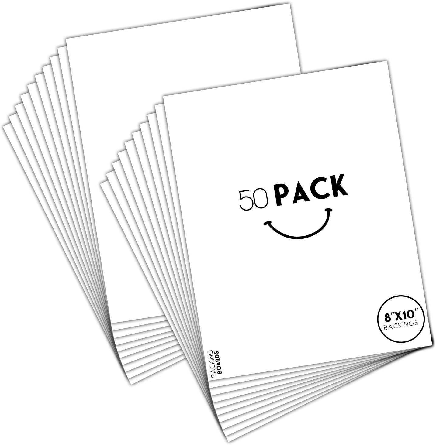 Tableros respaldo mate 8x10pulg 50 pzas blanco