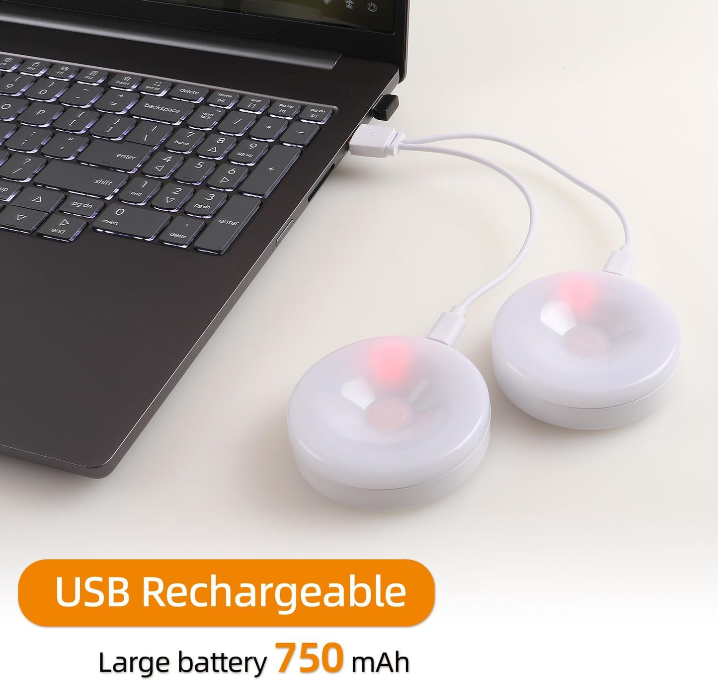 4 Luces LED Inalámbricas con Control Táctil para Gabinete