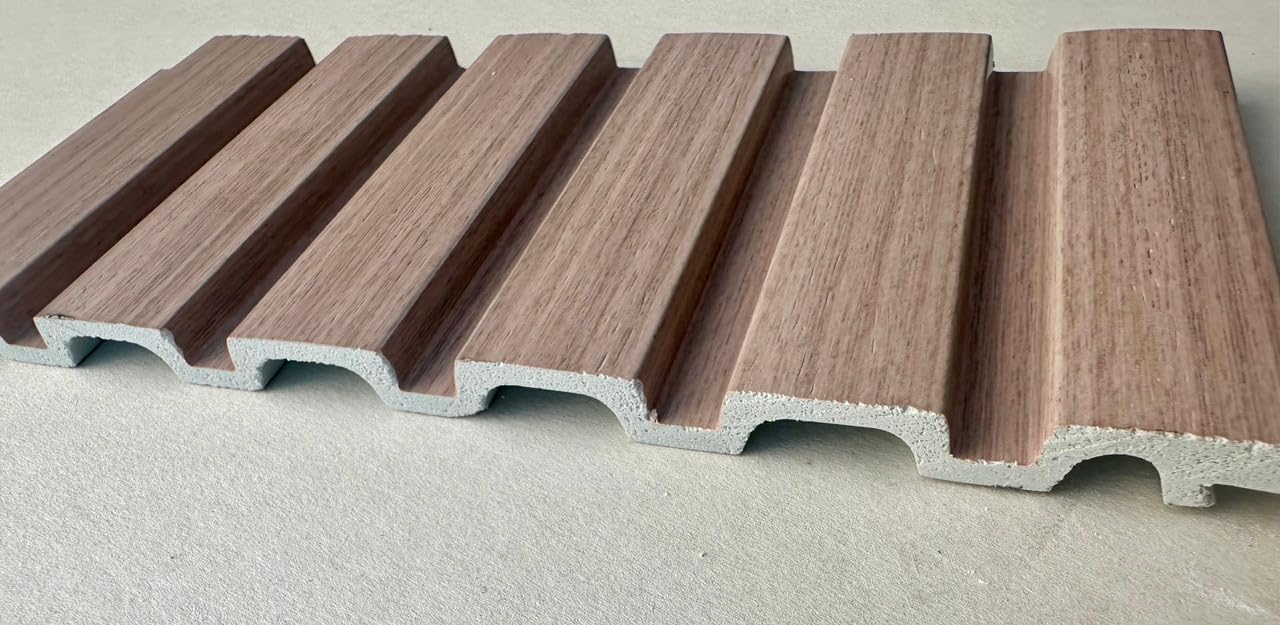 Muestras paredes listones madera beige rústico 3x9pulg set 2