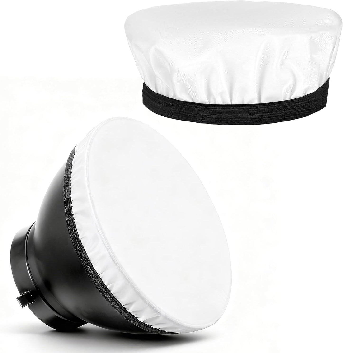 Difusor luz 7pulg 2pzas tela blanca estudio anillo luz