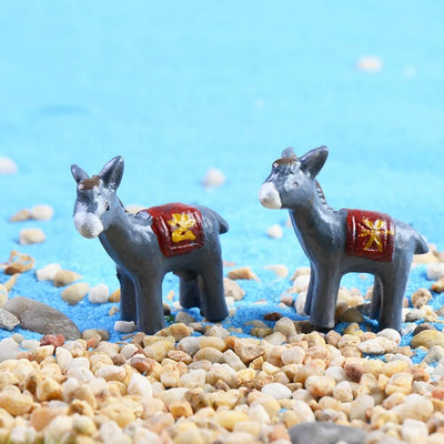 20 figuras burro mini decoración pasteles Pascua jardín