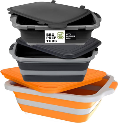 Tubo plegable barbacoa 30L y 2 Pzas 16L con tapas