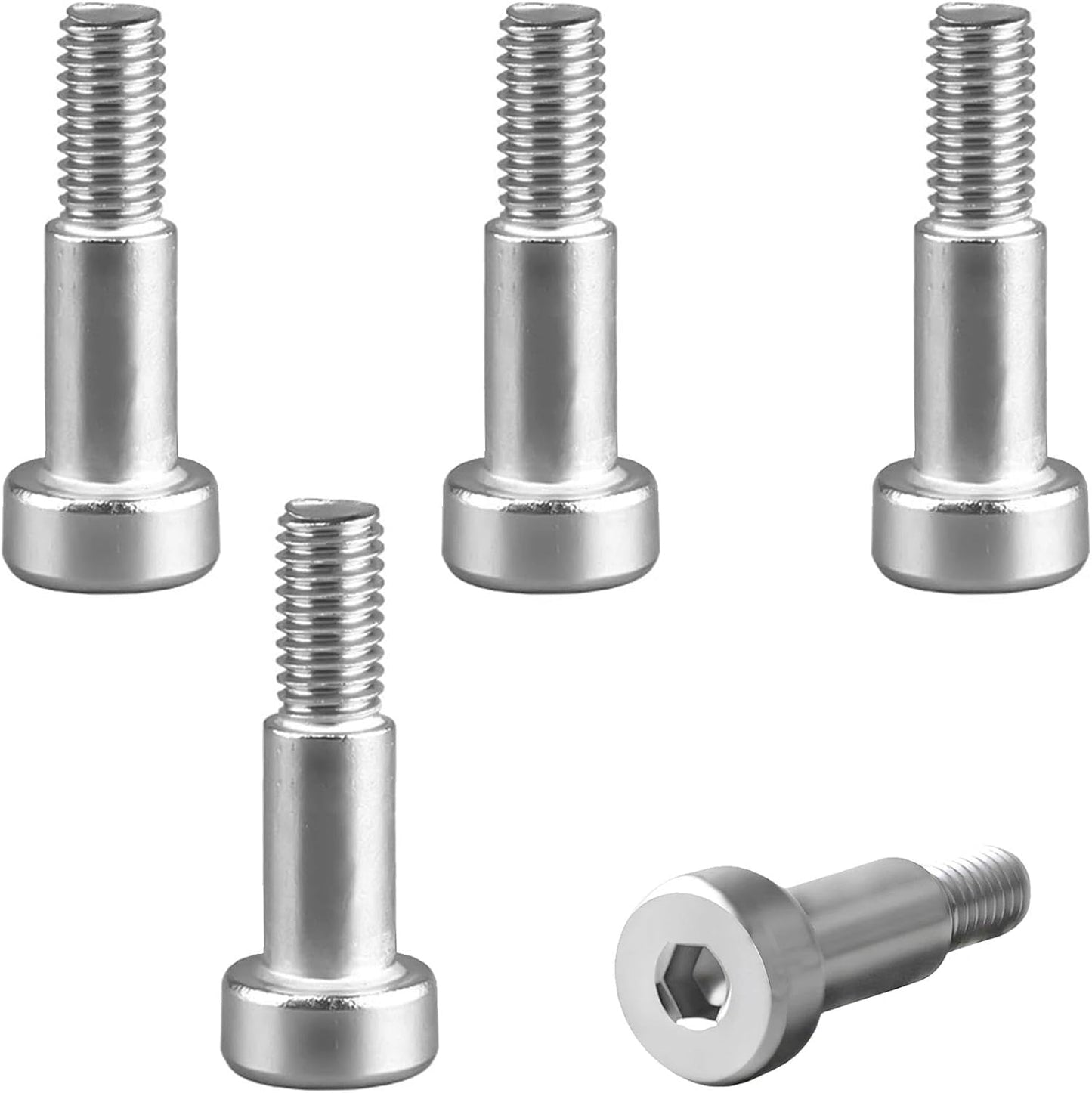 5 Pzas Tornillo Hombro Acero Inox M6x16