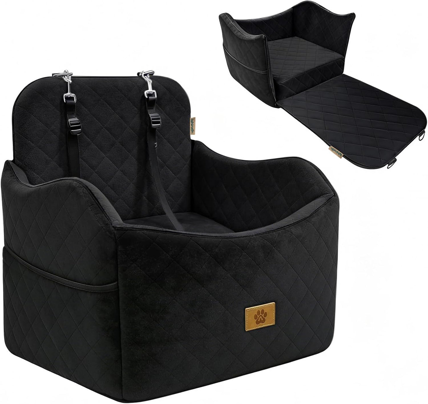 Asiento automóvil perros 2en1 espuma viscoelástica cama lavable