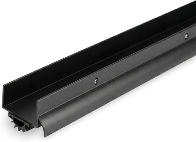 Barrido puerta forma U aluminio tapa goteo atornillable negro 36