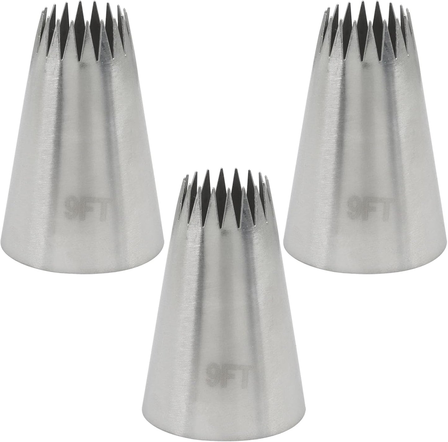 Paquete de 3 puntas para tartas de 9 pies de acero inoxidable