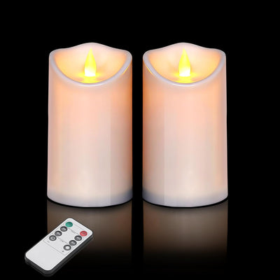 Velas sin llama pilares 3x6 pulg con temporizador remoto