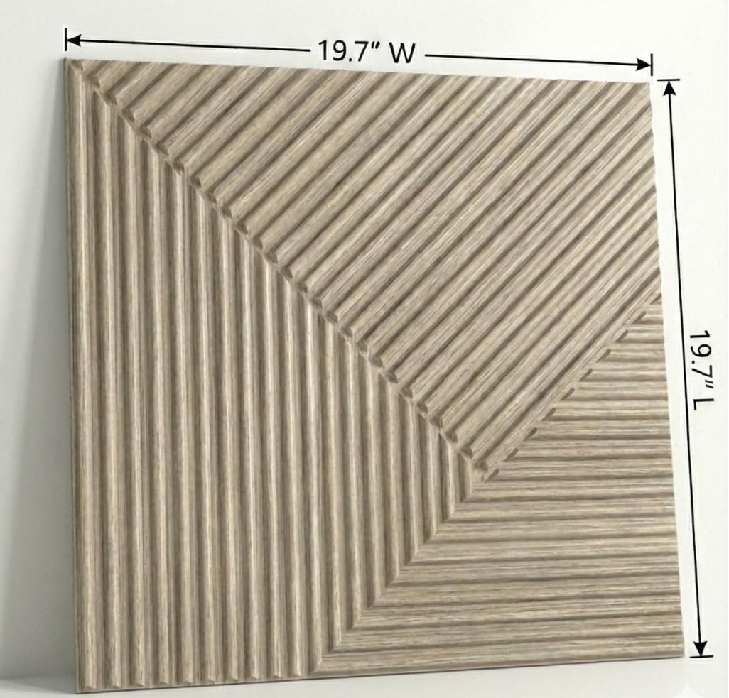 Paneles PVC 3D geométricos pintables para paredes y techos set 12