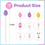 Palillos de dientes decorativos de Pascua de bambú natural 4.7 pulgadas