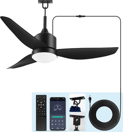 Ventilador techo impermeable 42pulg IP65 luces control app