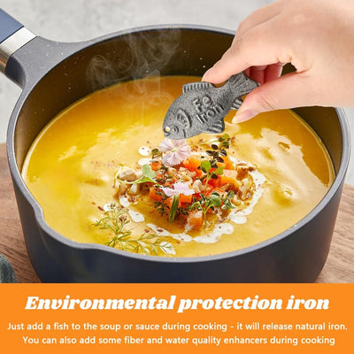 Herramientas de cocina de pescado de hierro natural, eficaces y seguras
