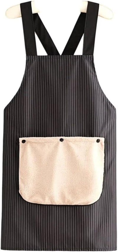 Delantal con toalla desmontable bolsillos tela ligera impermeable unisex