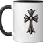 Taza Cerámica Rhombus Diamantes Plata Negro/Blanco