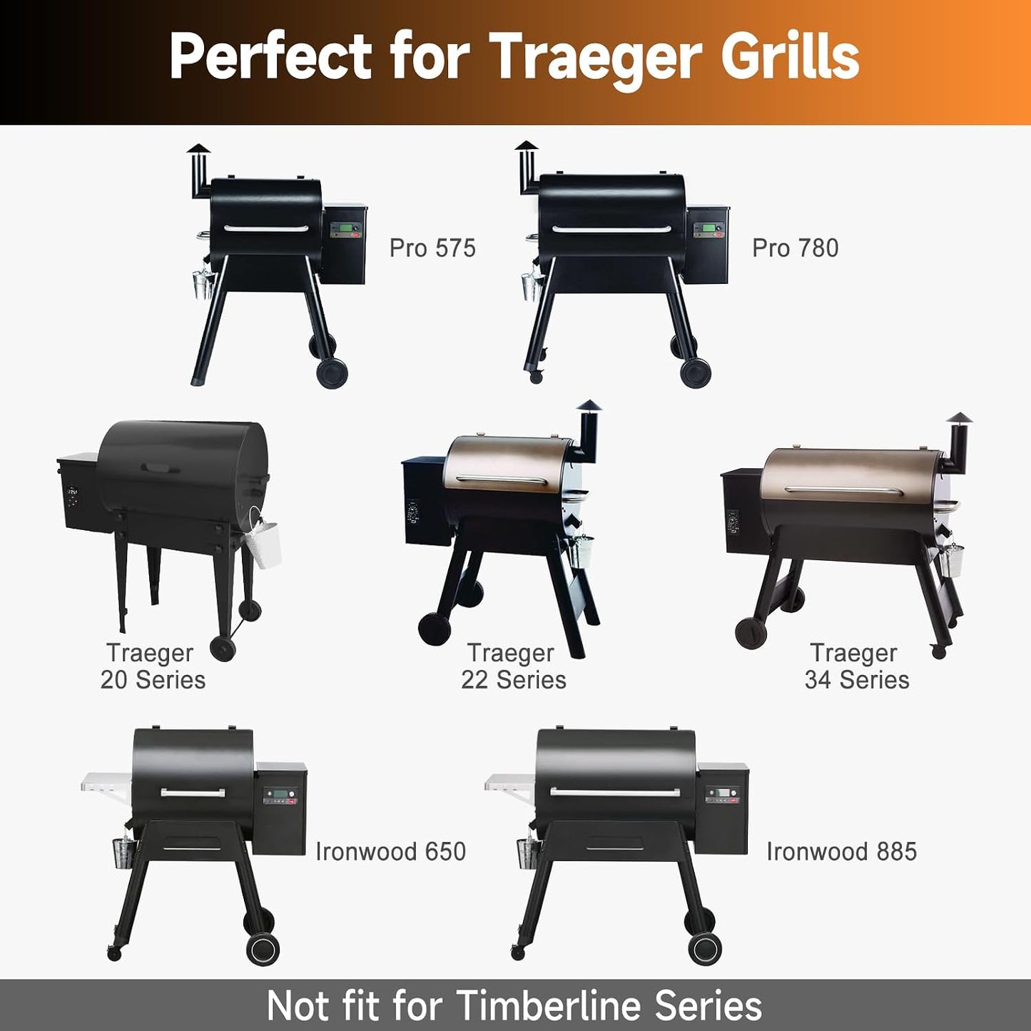 Paquete 16 cubos grasa forro aluminio Traeger Pro 575/780