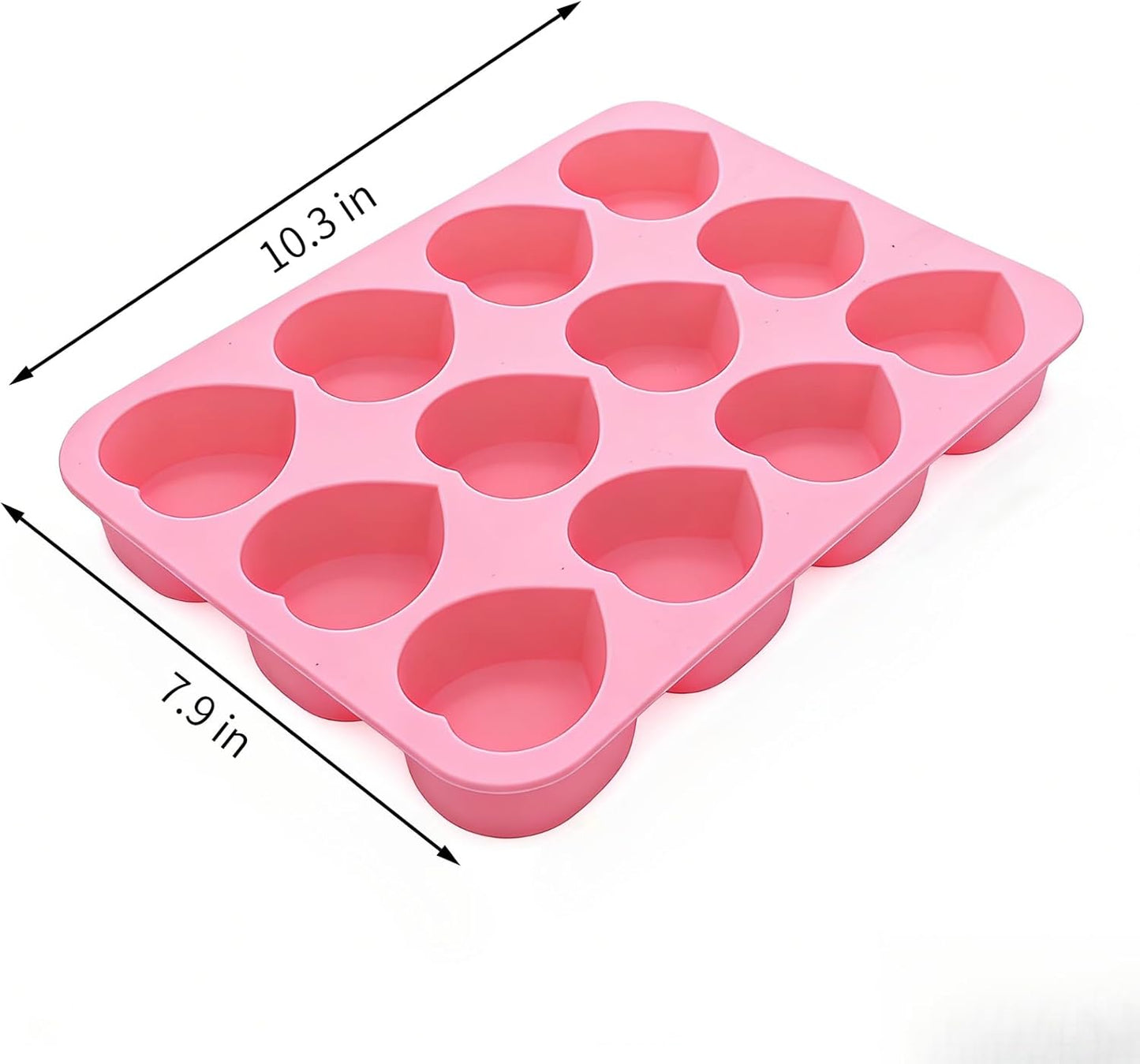 Moldes de silicona en forma de corazón antiadherentes para hornear chocolate dulces cubitos de hielo gomitas