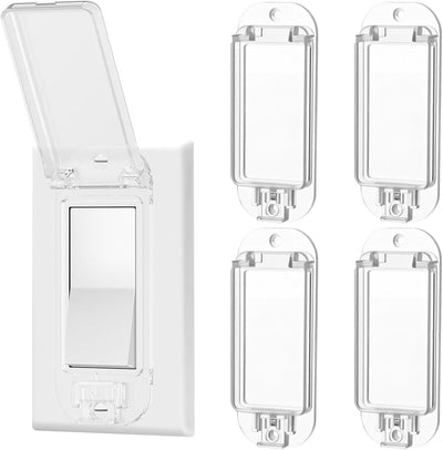 4 Pzas Protector Interruptor Luz Transparente para Niños