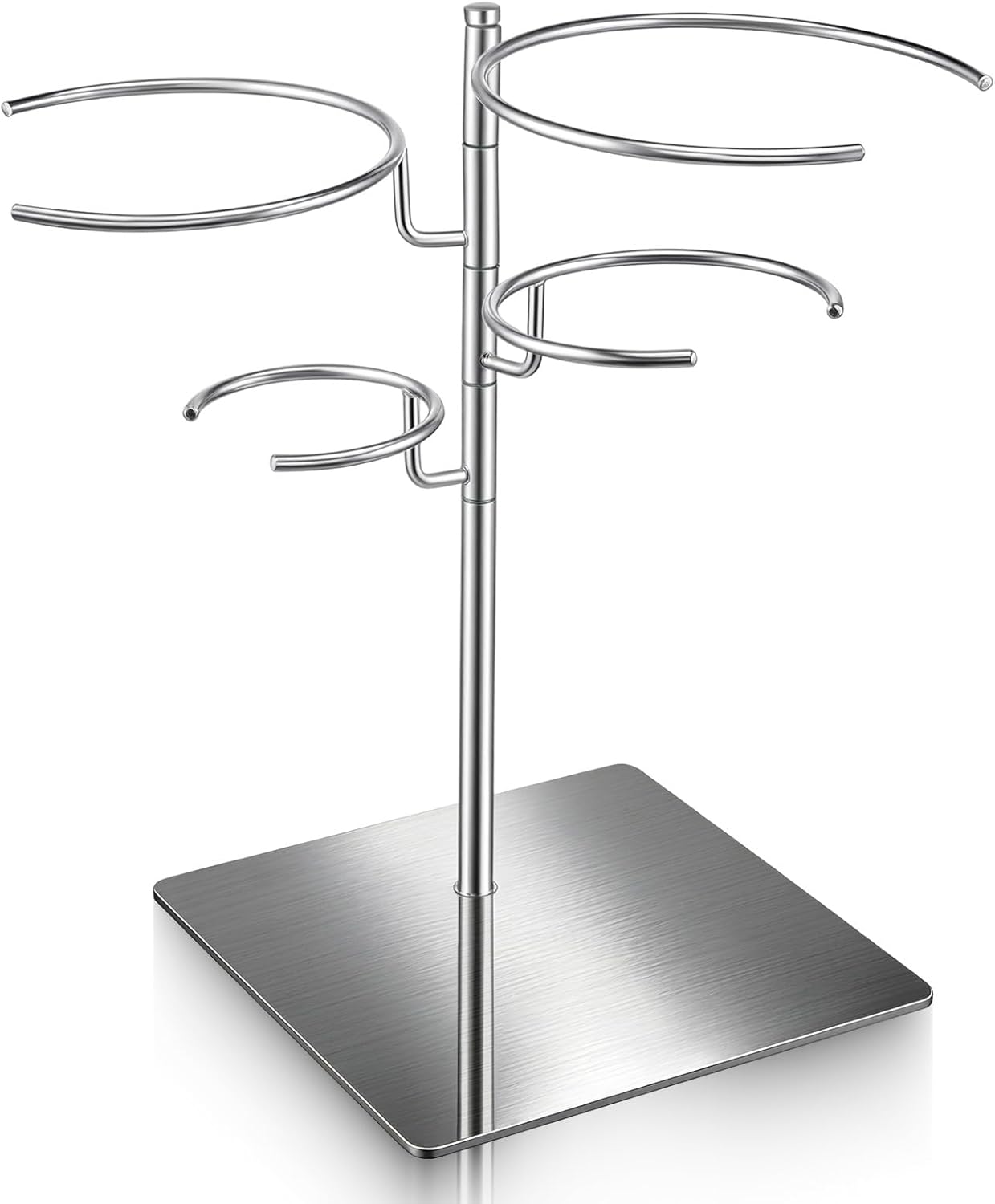 Soporte bolsas vacío acero inox 304 con 4 anillos