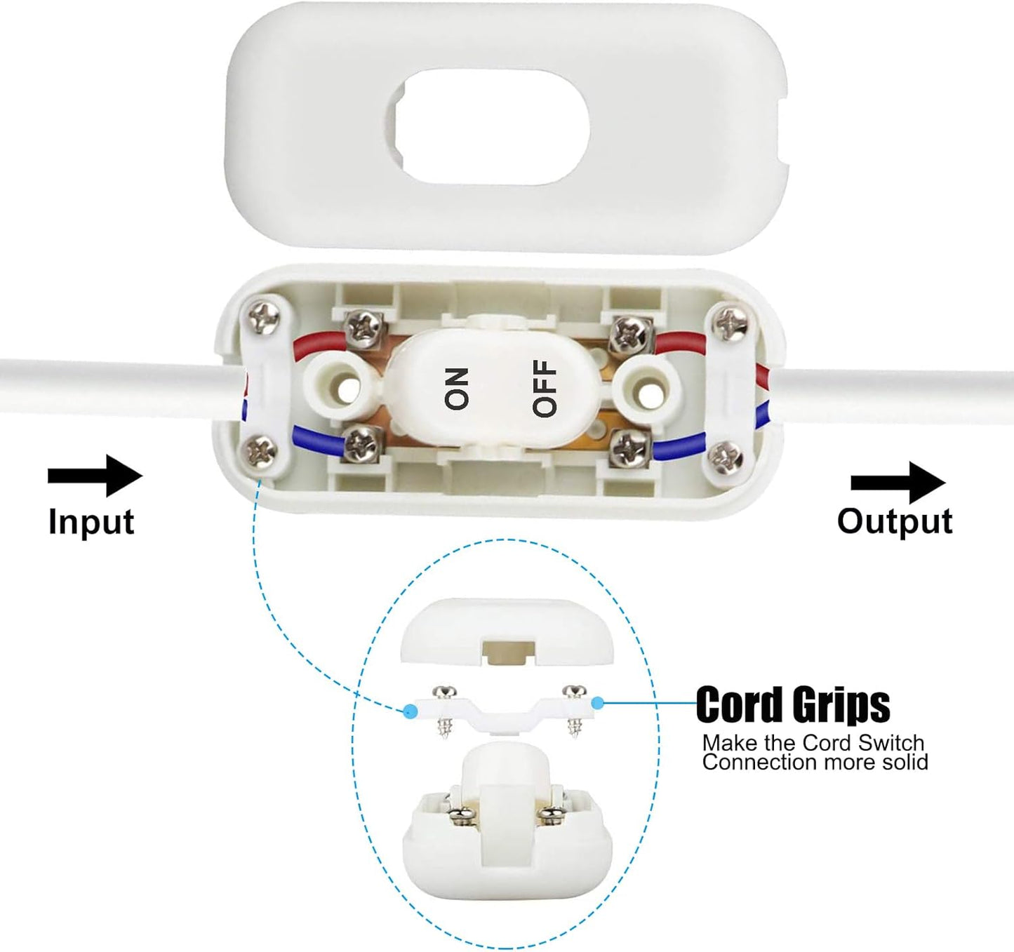 Interruptor cable en línea 2 pzas para dormitorio