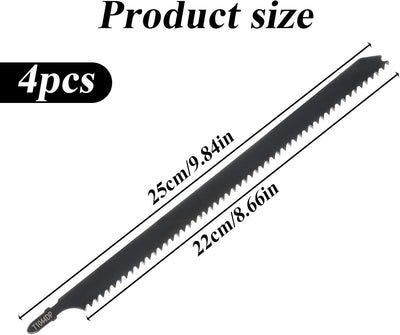 Set 4 Hojas Sierra Caladora T1044DP 10pulg 6Tpi Madera Dura