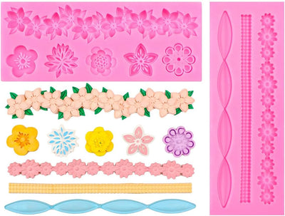 Moldes silicona barroco fondant decoración tartas boda