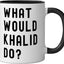 Taza cerámica What Would Khalid Do? Negro/Blanco