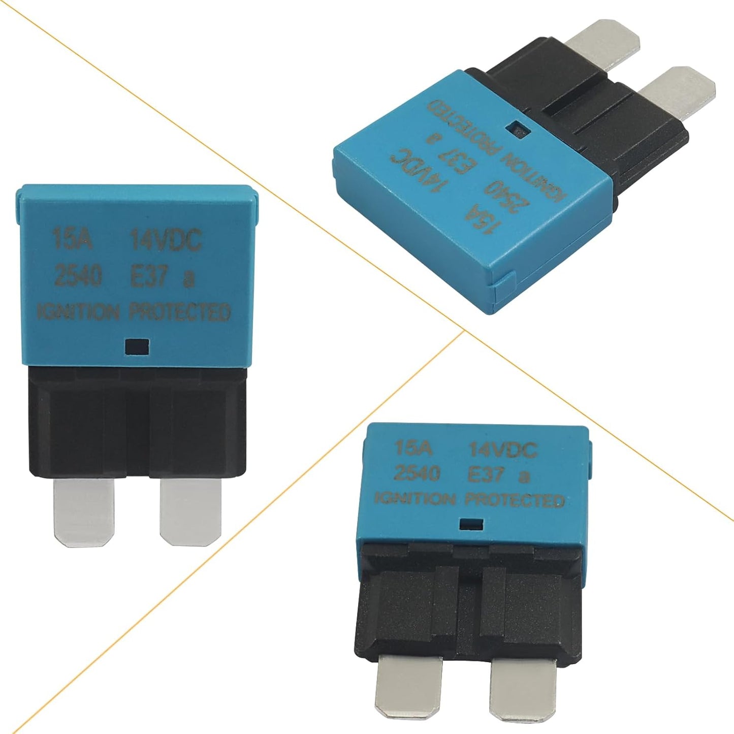 Pack 2 Disyuntores 15 A ATC/ATO Impermeables 12-24 V
