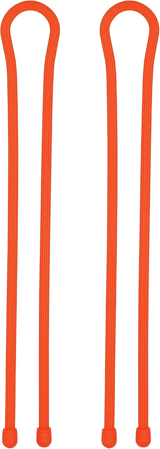 Corbata goma reutilizable 24pulg pack 2 color naranja