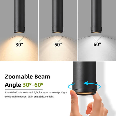 Lámpara colgante LED negra moderna 12W 11.8pulg regulable
